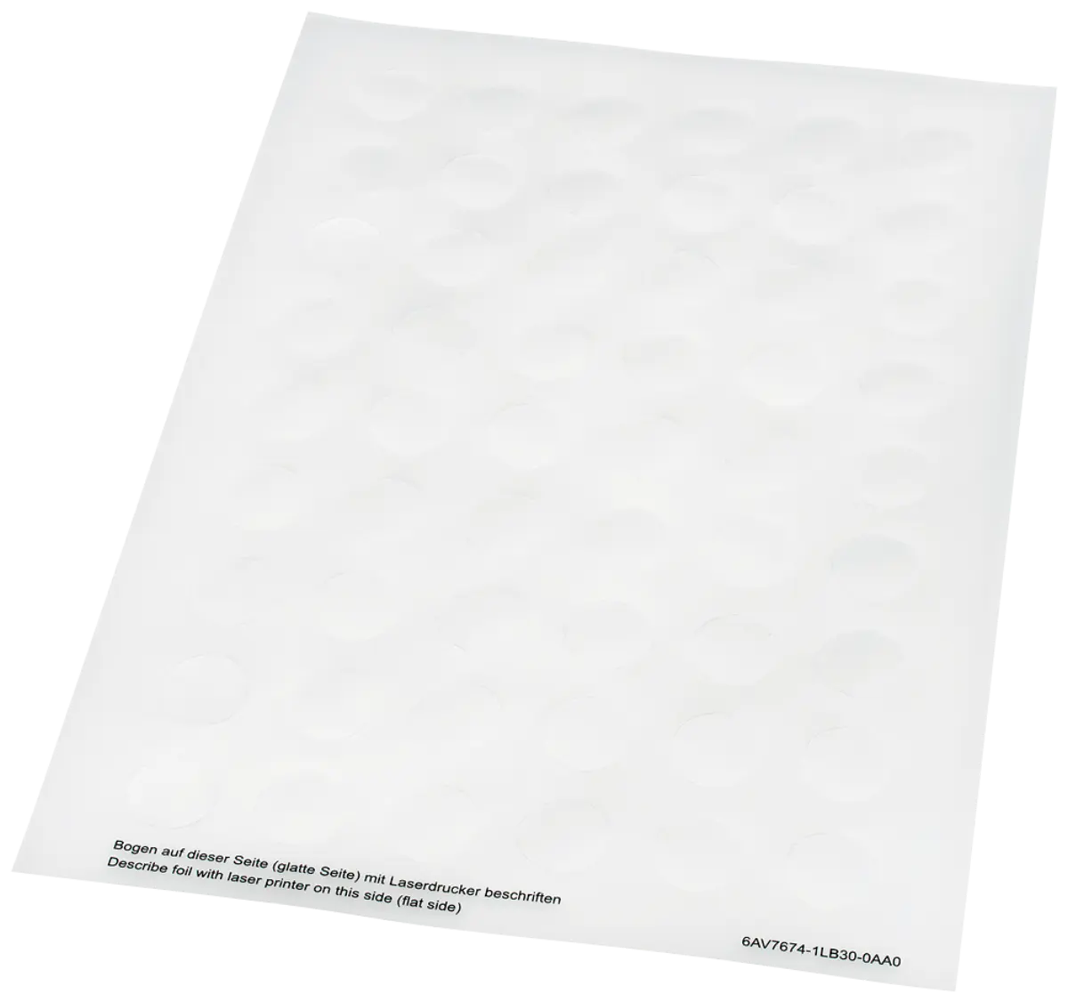 Siemens 6AV7674-1LB30-0AA0 colorless inscription plates for extension units