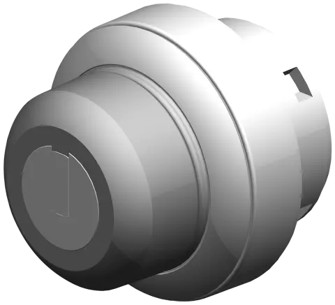 Front view of Siemens 6AV7674-1ME50-0AA0 safety keyswitch unit
