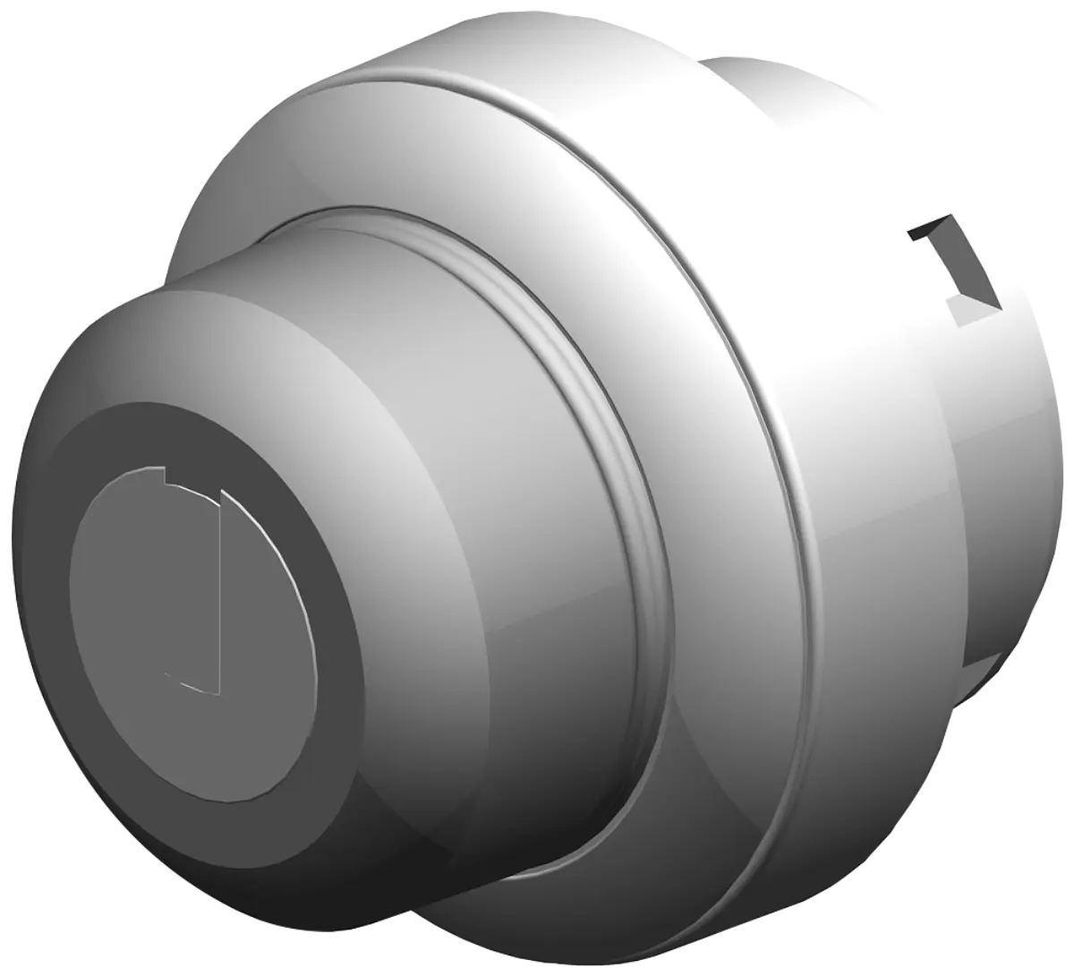 Front view of Siemens 6AV7674-1ME50-0AA0 safety keyswitch unit