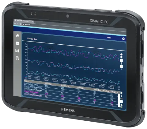 Front view of Siemens 6AV7880-4EB01-1AA1 SIMATIC IPC MD-34A Outdoor 10 tablet