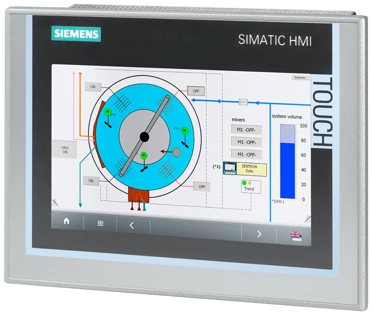 Front view of Siemens 6AV7882-0AA10-0AA0 Nanopanel PC unit