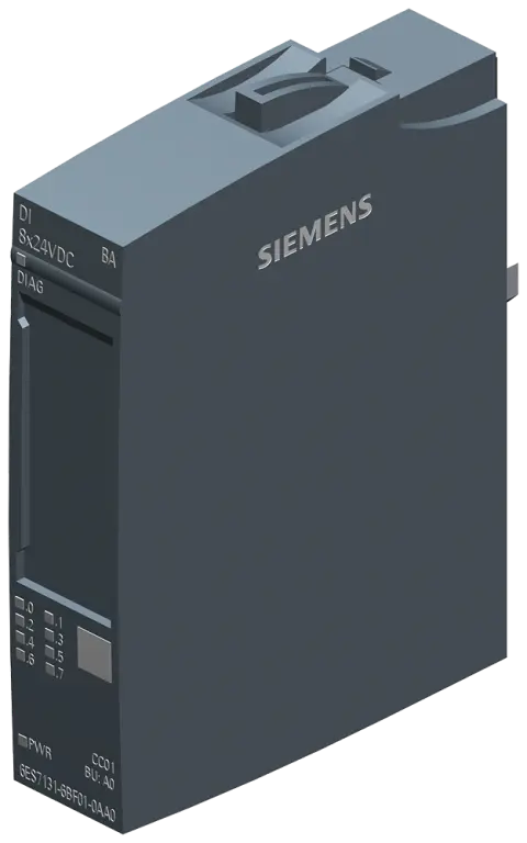 Front view of Siemens 6ES7131-6BF01-0AA0 digital input module showing color code CC01