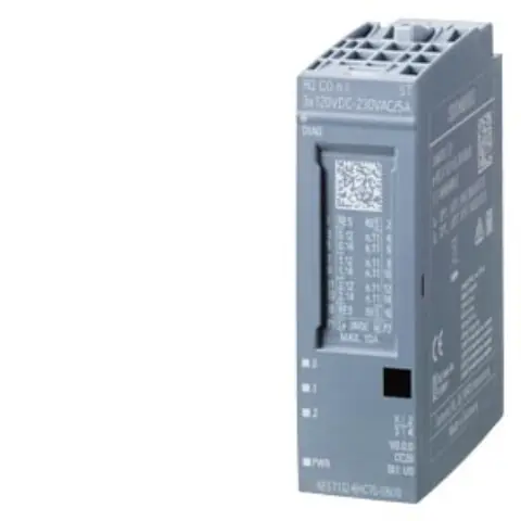 Front view of Siemens 6ES7132-6HC70-0BU0 digital output module showing color code CC20