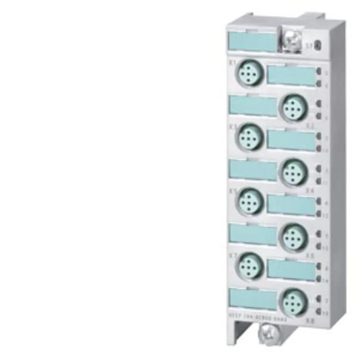 Front view of Siemens 6ES7143-4BF00-0AA0 digital expansion module showing connection ports
