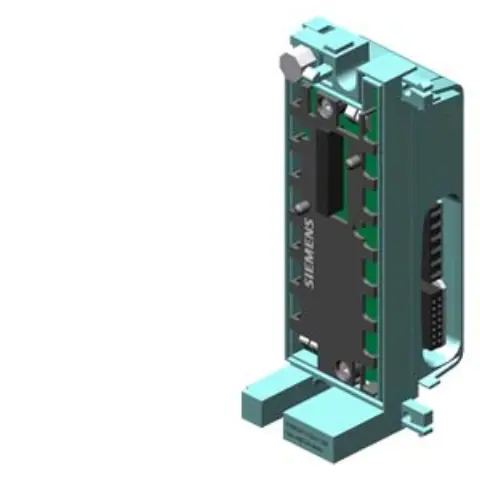 Front view of Siemens 6ES7143-4BF50-0AA0 digital expansion module with label