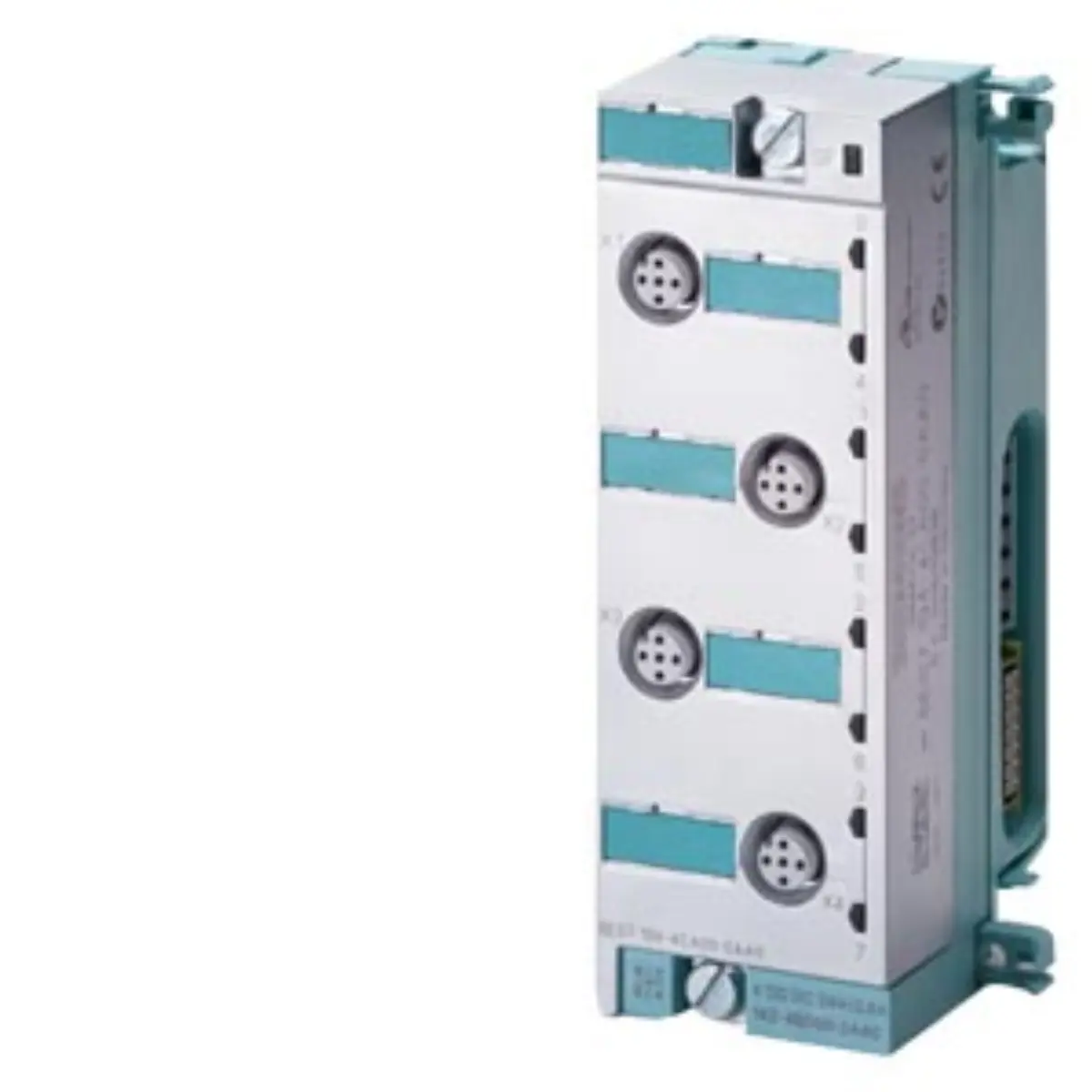 Front view of Siemens 6ES7144-4PF00-0AB0 analog expansion module showing connection ports