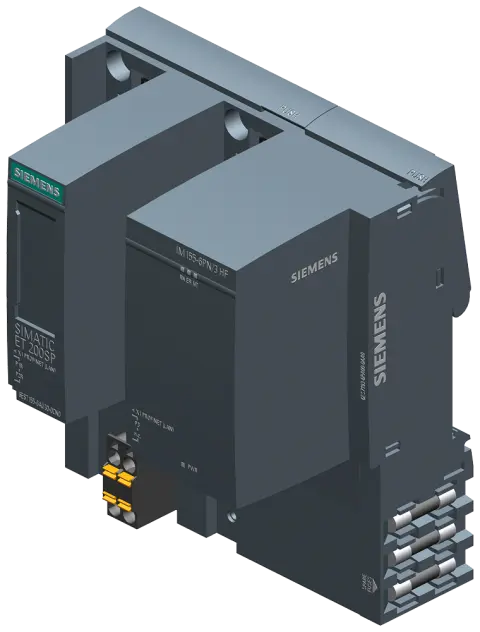 Front view of the Siemens 6ES7155-6AU30-0CN0 IM 155-6PN/3 interface module