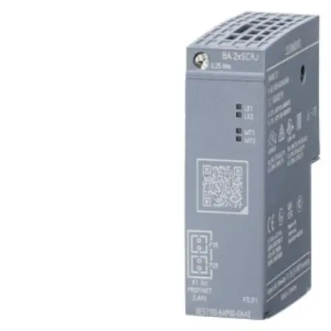 Front view of Siemens 6ES7193-6AP00-0AA0 Bus Adapter module