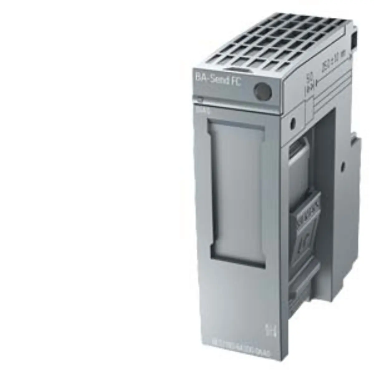 Front view of Siemens 6ES7193-6AS00-0AA0 BusAdapter unit showing connection ports