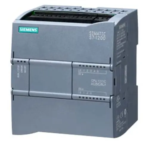 Front view of Siemens 6ES7211-1BE40-0XB0 CPU 1211C controller unit