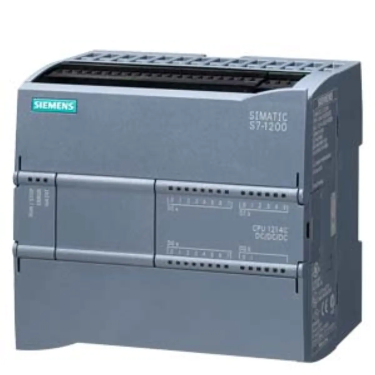 Front view of Siemens 6ES7214-1AG40-0XB0 CPU 1214C industrial controller module