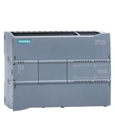 Front view of Siemens 6ES7215-1AG40-0XB0 CPU 1215C controller module