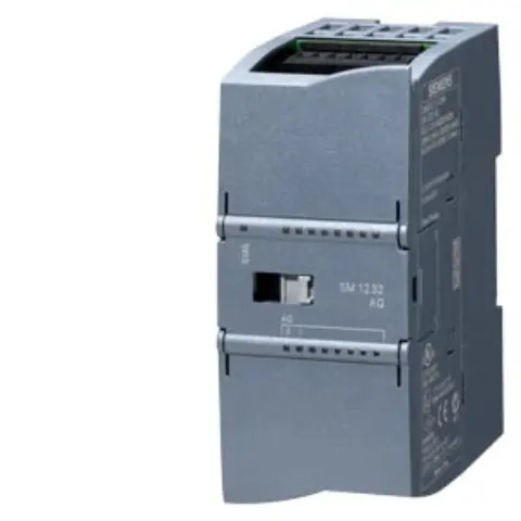 Front view of Siemens 6ES7232-4HB32-0XB0 module showing terminal blocks and label