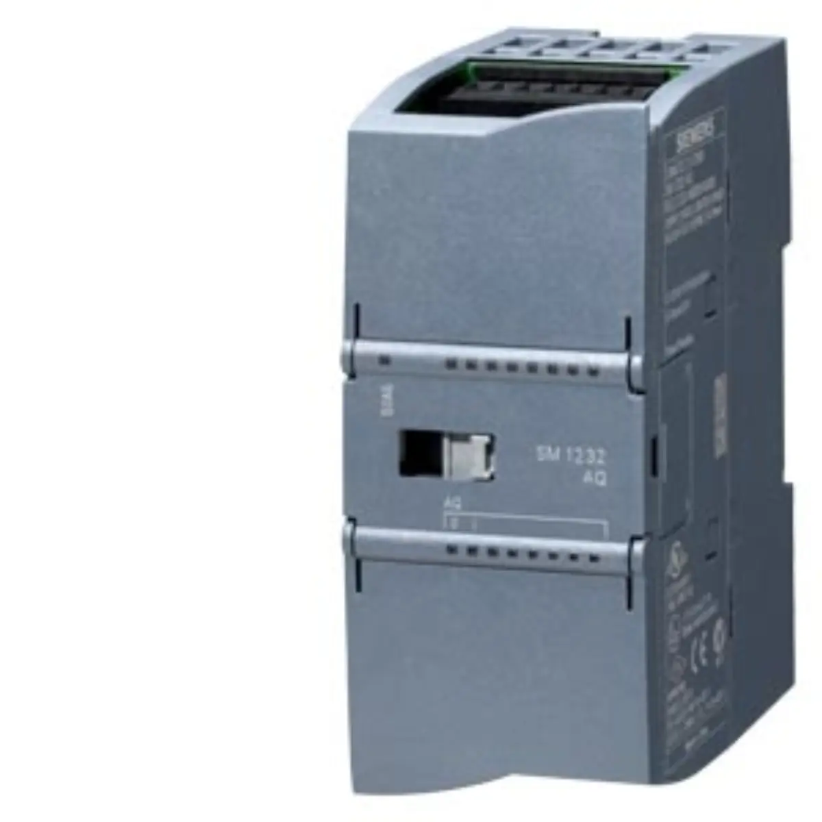 Front view of Siemens 6ES7232-4HB32-0XB0 module showing terminal blocks and label