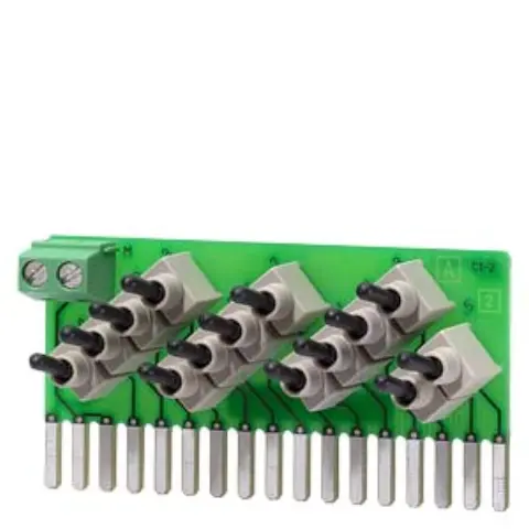 Front view of Siemens 6ES7274-1XH30-0XA0 SIM 1274 simulator module with input switches