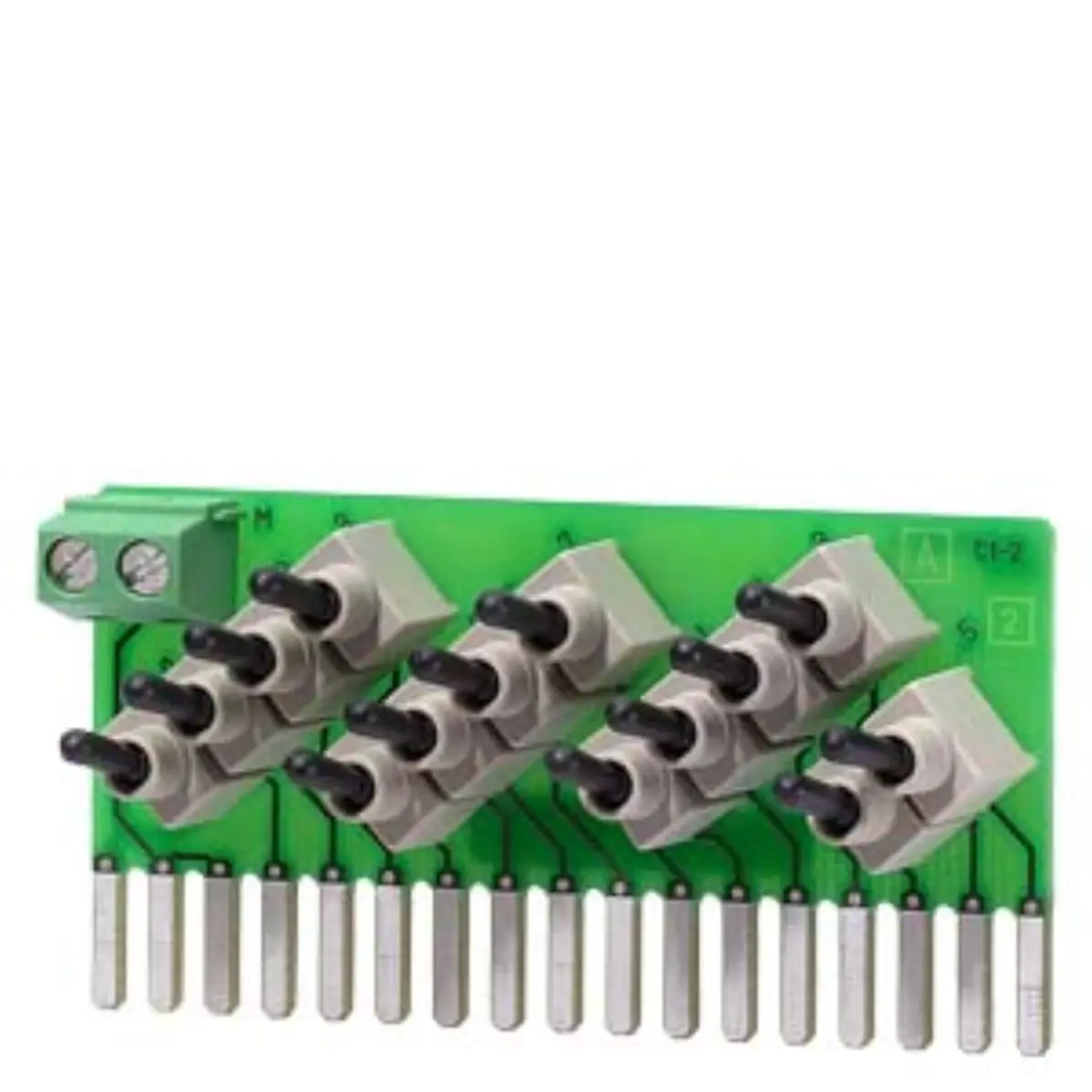 Front view of Siemens 6ES7274-1XH30-0XA0 SIM 1274 simulator module with input switches