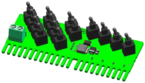 Front view of Siemens 6ES7274-1XK30-0XA0 SIM 1274 simulator module showing input switches