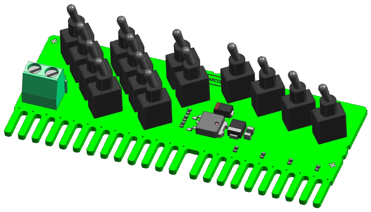 Front view of Siemens 6ES7274-1XK30-0XA0 SIM 1274 simulator module showing input switches
