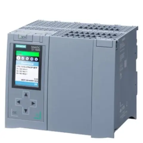 Front view of Siemens 6ES7518-4AX00-1AC0 CPU module with label