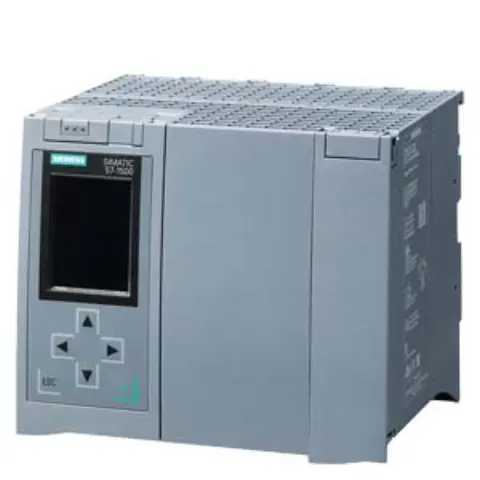 Front view of Siemens 6ES7518-4FP00-0AB0 CPU module with label