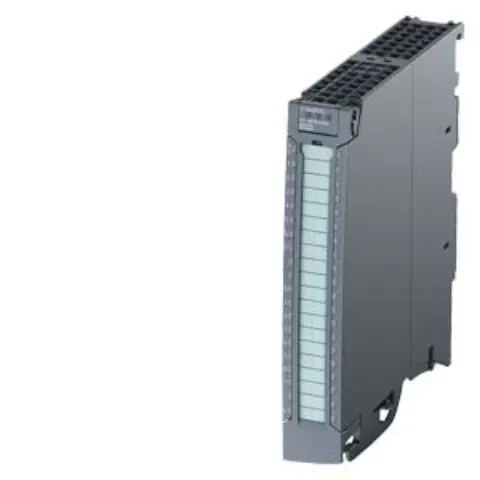 Front view of Siemens 6ES7521-1BH10-0AA0 digital input module showing connection ports