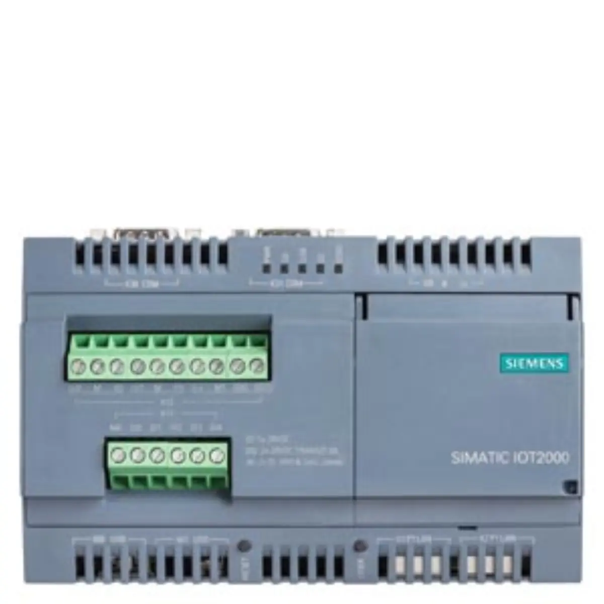 Front view of the 6ES7647-0KA01-0AA2 Siemens SIMATIC IoT2000 module showing connection ports